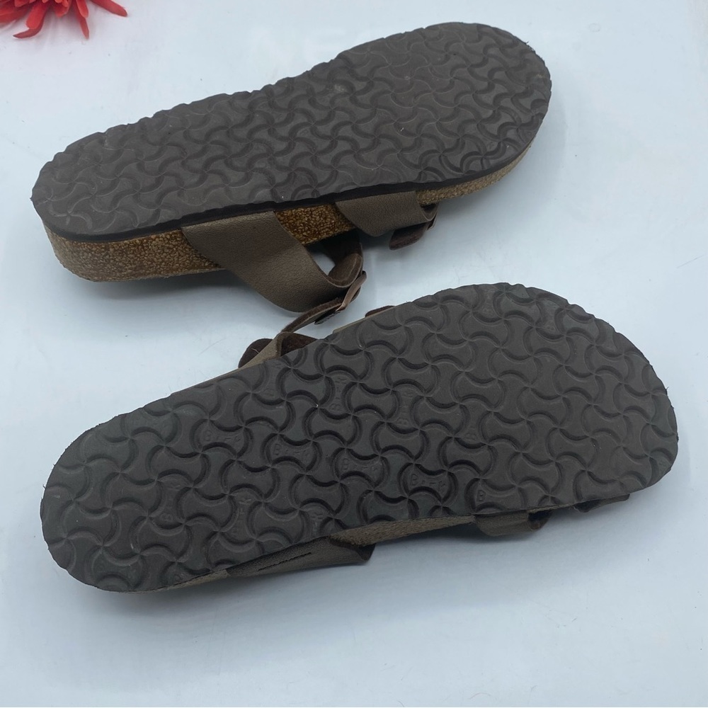 Birkenstock Kids Brown Double Strap Sandals with Toe Loop - Picture 4 of 10